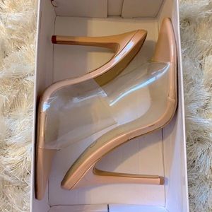 Clear heels